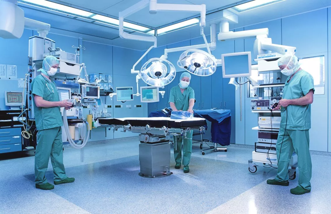 Surgical team in operating theatre