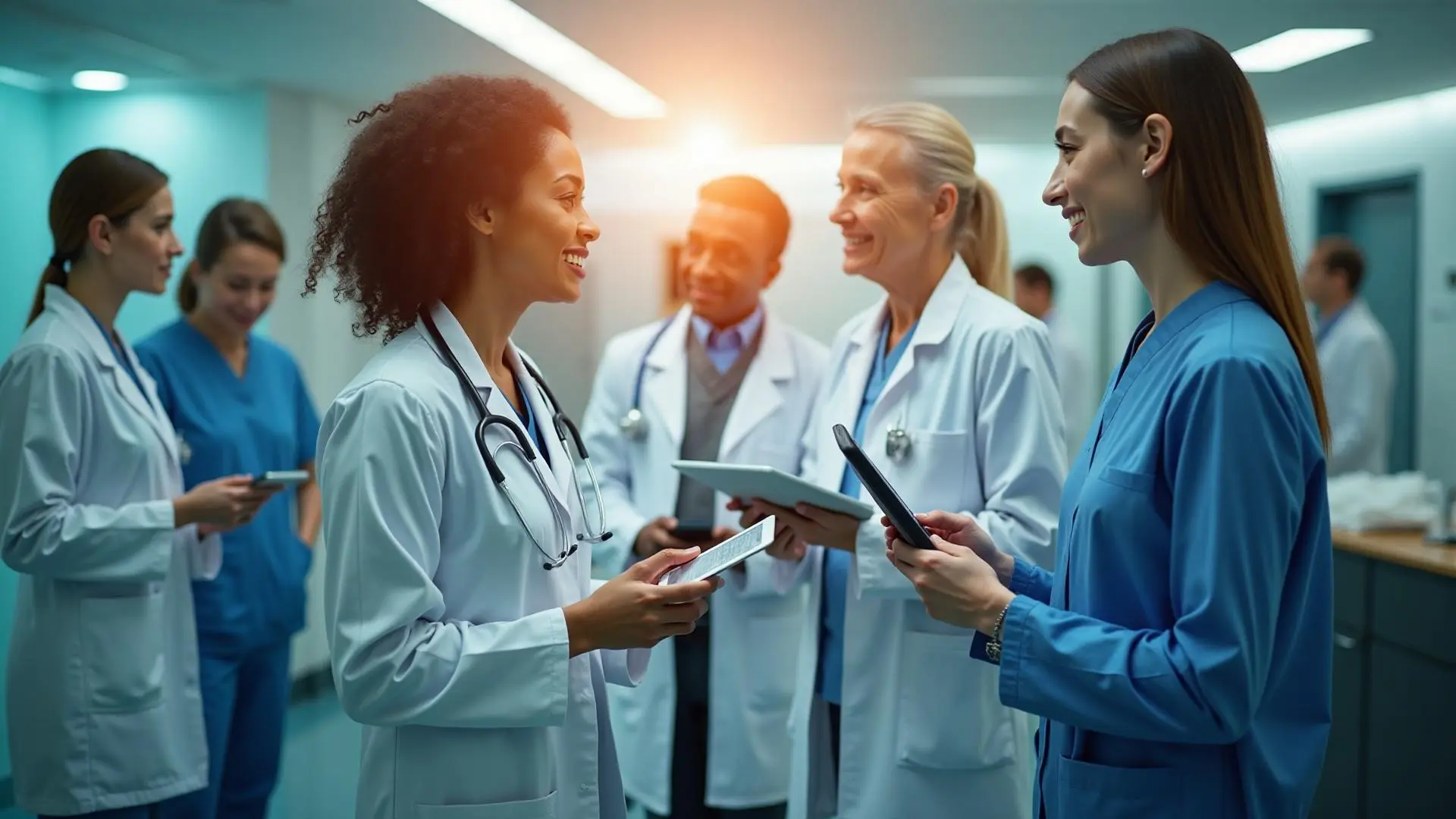Healthcare professionals using Sanjeevani