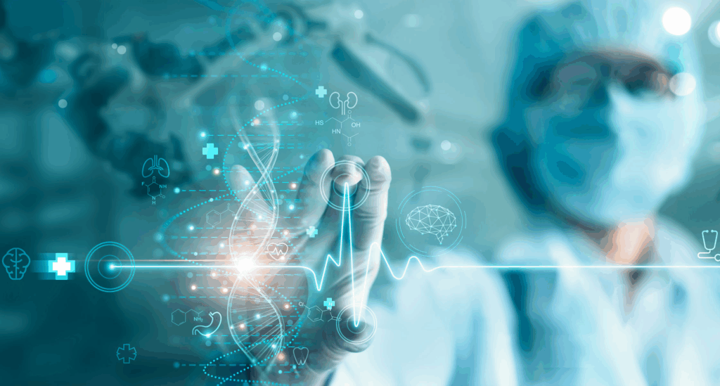 Story of digital tools helping patients manage diabetes/cardiac conditions.